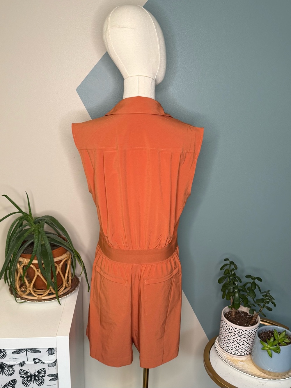 Athleta Terracotta Zip Front Romper Golf Travel Tennis Size 10 - Picture 5 of 15